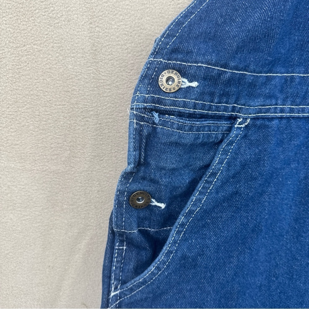 Dickies Bib Overalls Denim Workwear Men's Size XLR Chore Carpenter - Picture 4 of 14